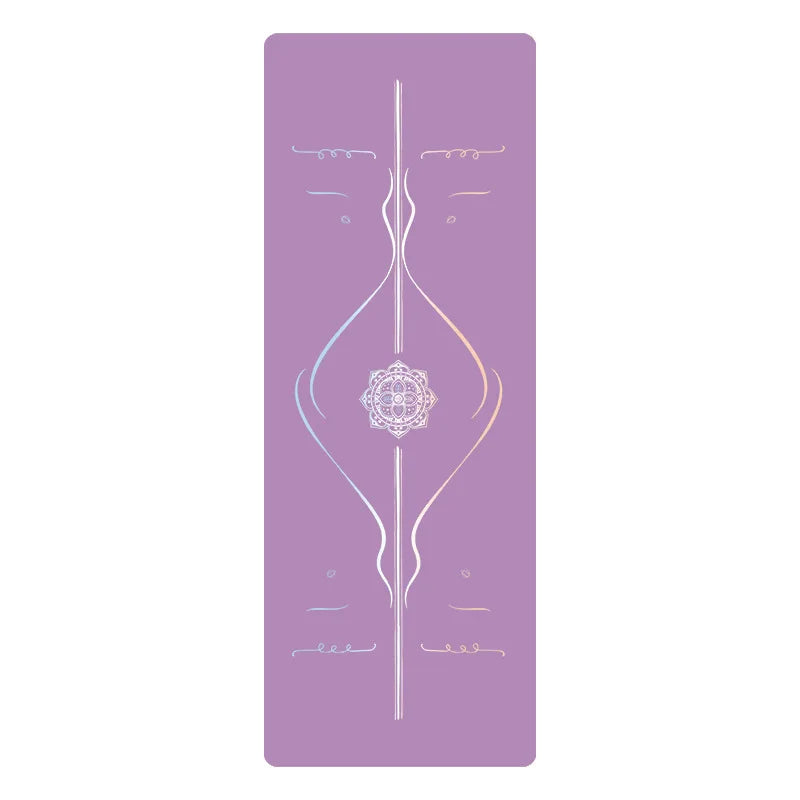 Professional PU Natural Rubber Yoga Mat, Non-Slip Grip Thickened Shock-Absorbing Exercise Dance Fitness Mat