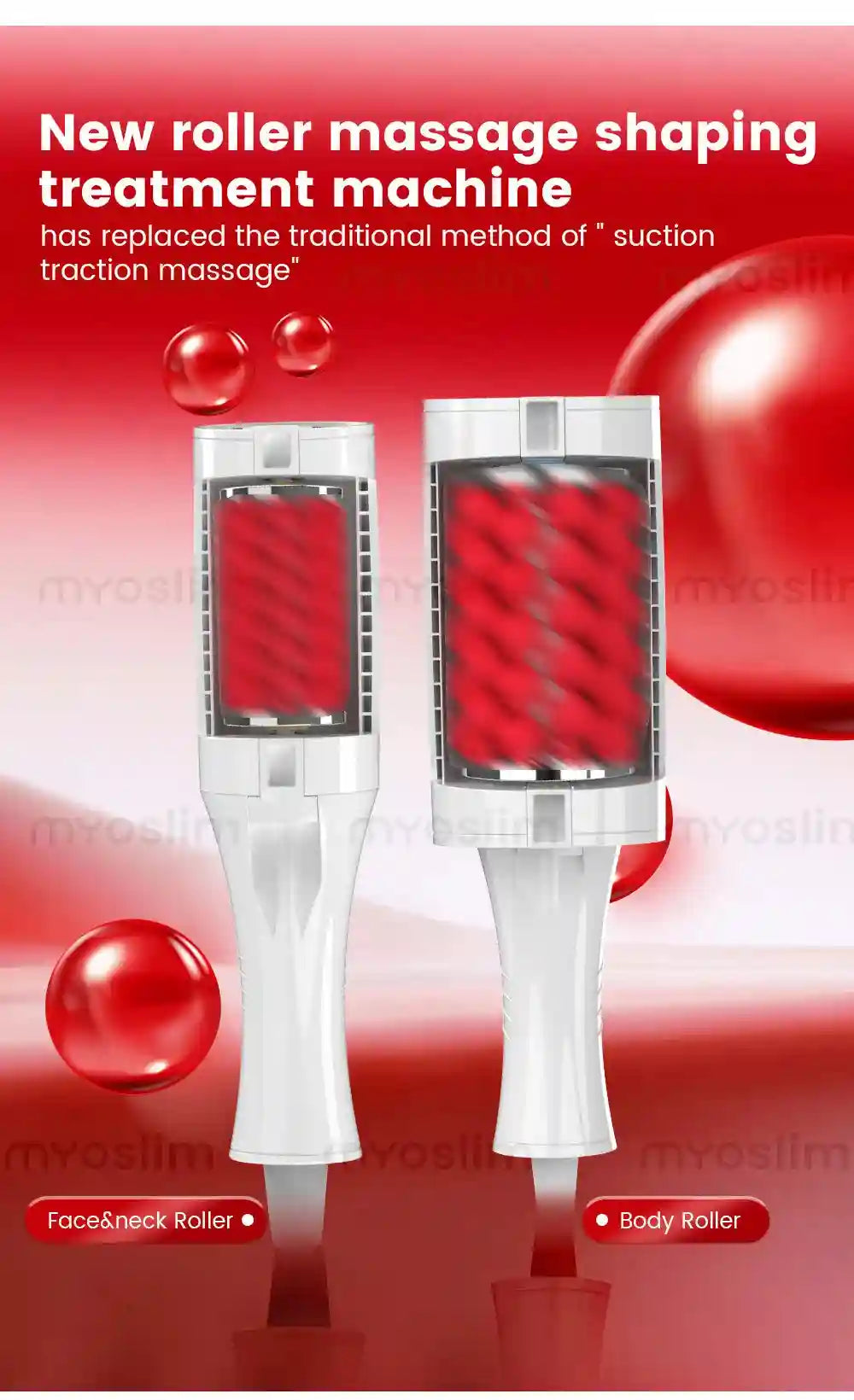 Electric Massager with EMS for Muscle Relief & Firming | Tidesmit Massage Roller Tidesmit