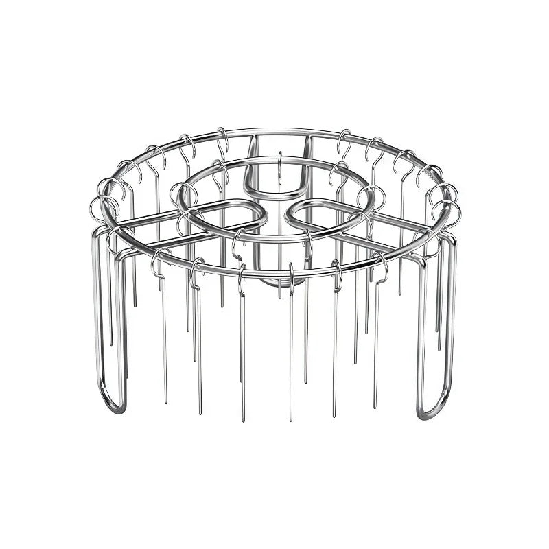 Stainless Steel Vertical Grill Skewers Air Fryer Barbecue Round Barbecue Grill with Skewers Hanging Skewers Vertical Grill