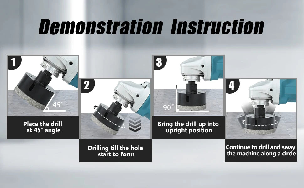 5-130mm M14 Thread Dry Vacuum Brazed Marble Masonry Hole Saw Opener Diamond Drilling Core Bit For Ceramic Tile Granite Marble
