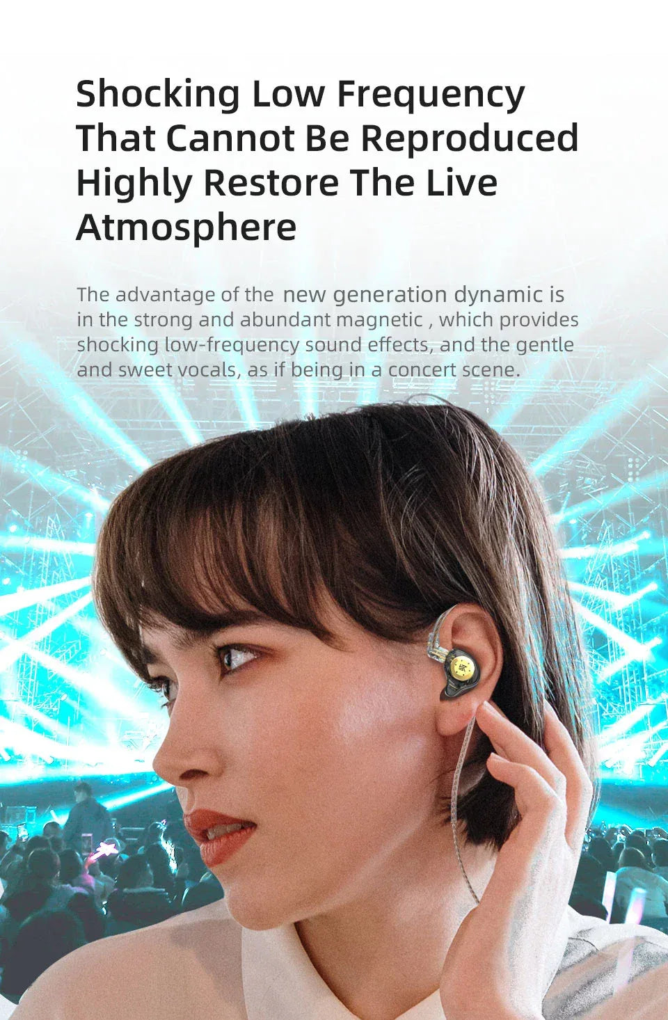 KZ EDX Pro In-Ear Monitors | Tidesmit HiFi Bass Wired Earbuds Tidesmit