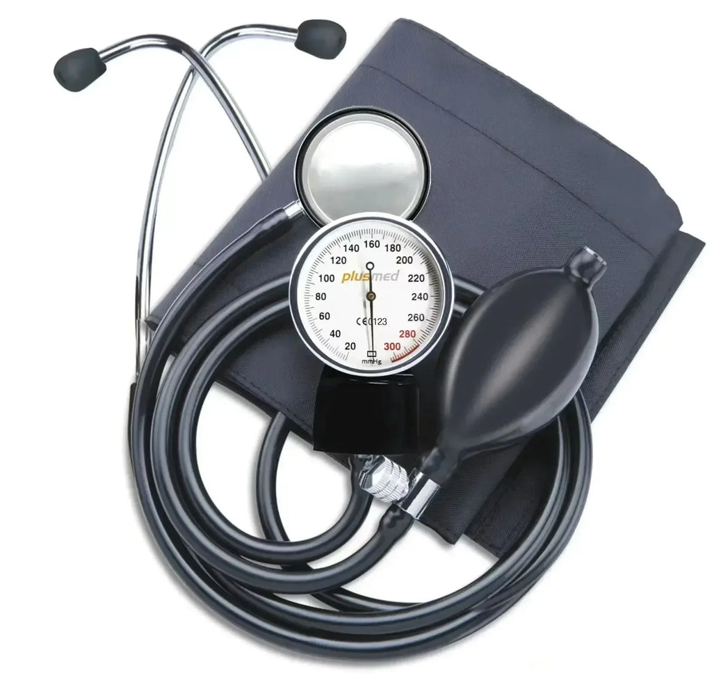 Manual Blood Pressure Stethoscope with Zipper Bag for Adult Home Use Blood Pressure Monitor BP Upper Arm Sphygmomanometer