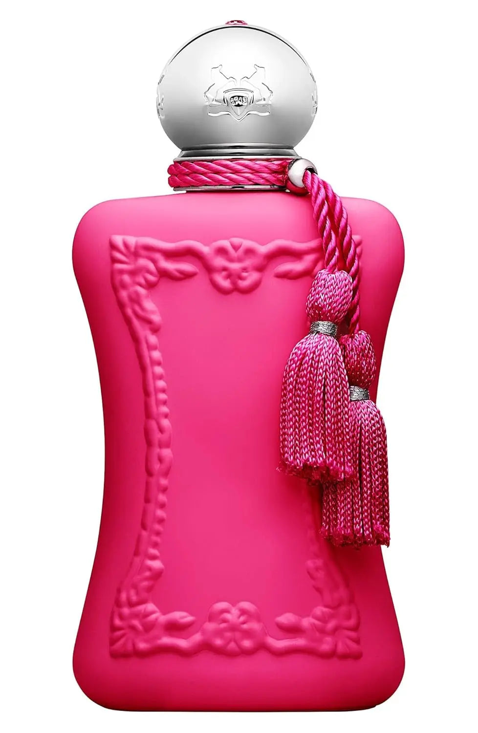 Parfums de Marly Delina Eau de Parfum for women: pink floral bottle with tassel in an elegant glass design.