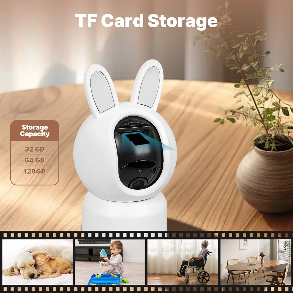 MOES Tuya WiFi Smart Baby Monitor Security Camera 4.5 Inch LCD Screen PTZ Zoom Video Surveillance Temperature Sensor