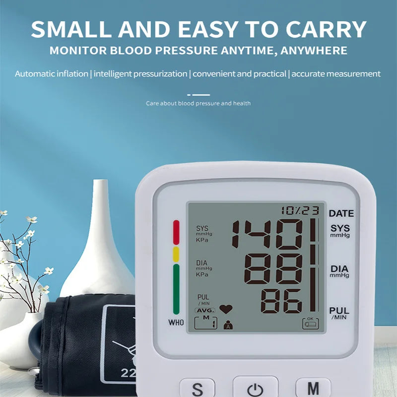 Digital Upper Arm Blood Pressure Monitor With Voice Upper Arm Sphygmomanometer