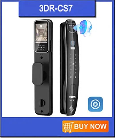 3D Face Real-time Intercom Smart Door Lock Biometric Electronic Security Camera Intelligent Fingerprint Password Key Unlock