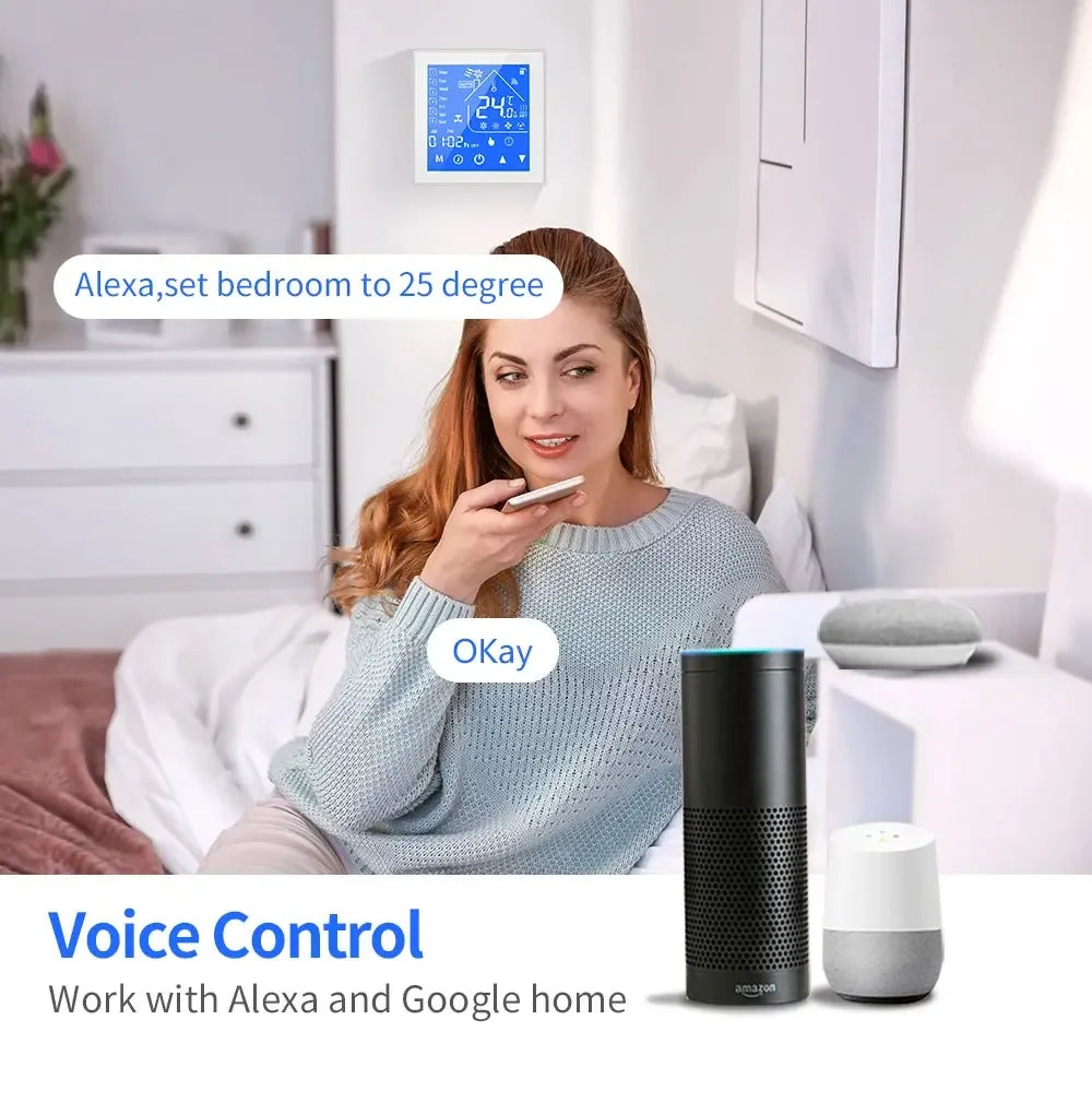 WiFi Smart Thermostat Temperature Control for Electric Floor Heating Water/Gas Boiler Temperature Tuya Google Home Alexa Yandex