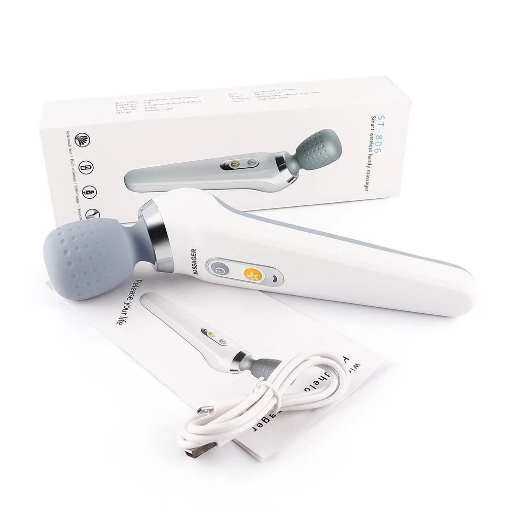 Electric Massage Gun for Deep Tissue Muscle Relief - White Tidesmit Back Massage Instrument Tidesmit