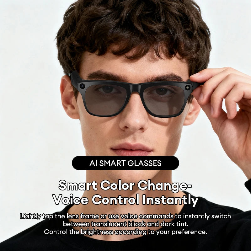 AI Smart Glasses with Camera & Translator - Black Frames by Tidesmit Tidesmit