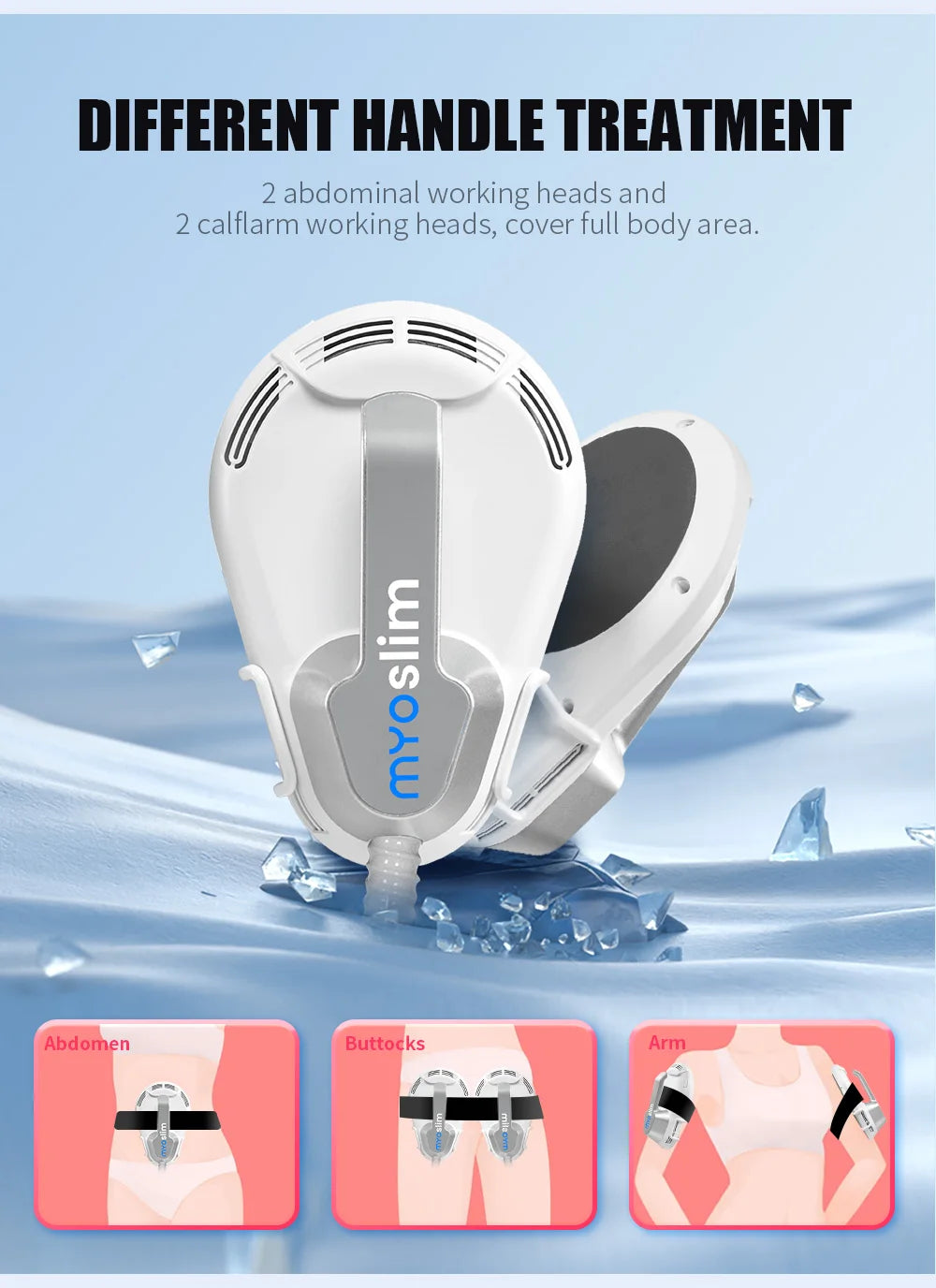 EMS RF Body Contouring Machine with 4 Handles | Tidesmit Pro Series Body Shaping Massage Equipment Tidesmit