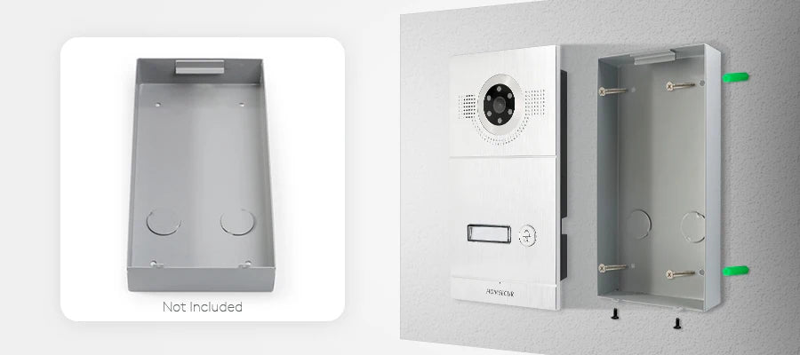 HOMSECUR PoE Powered Outdoor Doorbell Camera Rust-proof Aluminium Alloy BC121IP-1S Flush Mount For HDK IP Video Doorphone System
