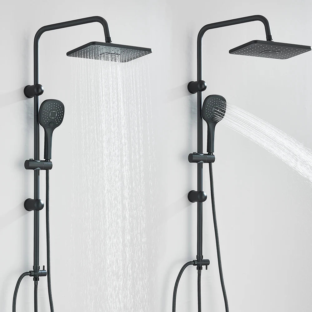 Rain Shower System With Handheld Shower Without Mixer For Bath Shower Wall Mounted Hot Cold Shower System for Bathtub