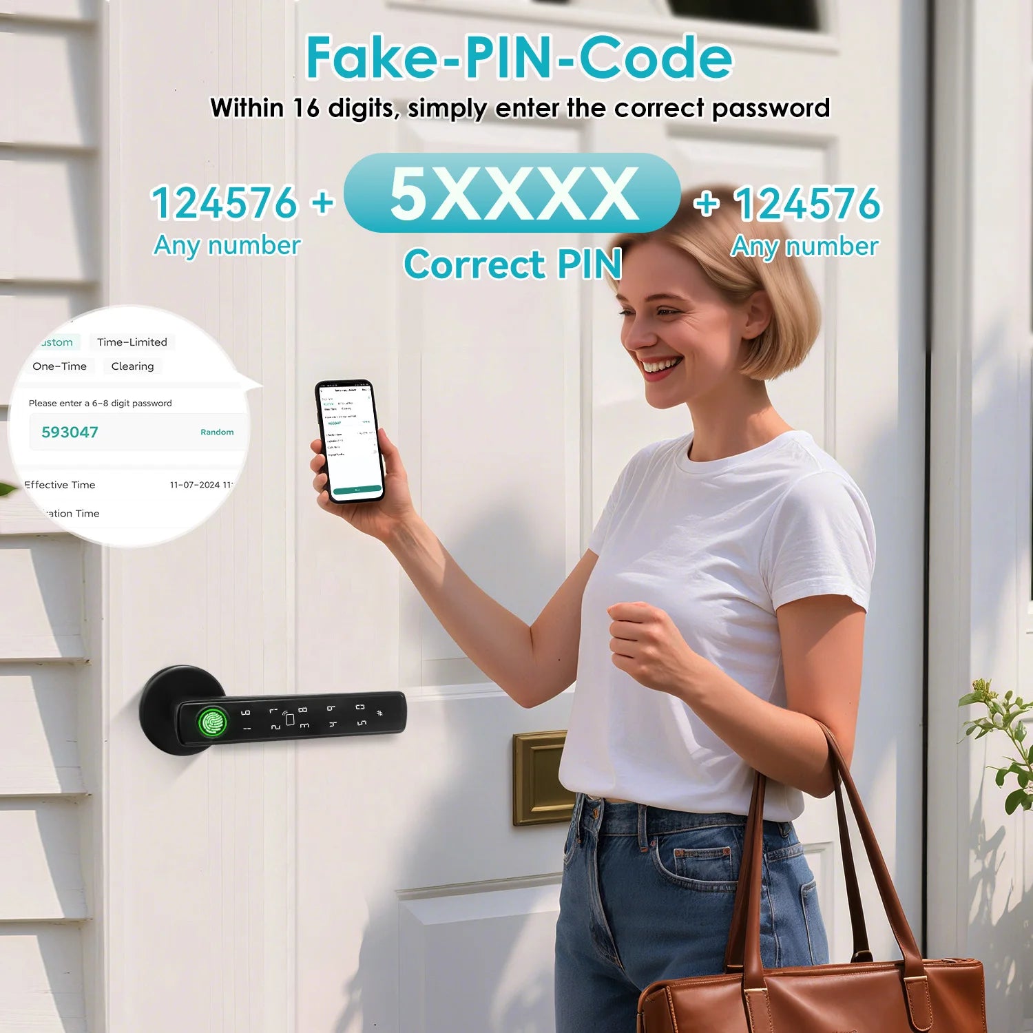 Tuya Smart Bluetooth Door Lock Biometric Electronic Lock Home Kit Smart Home Automation Home Protection Smart Life Control