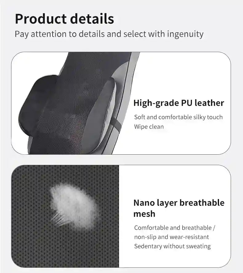 Electric Back Massager with Heat and Vibration - Gray Portable Device Massage Roller Tidesmit