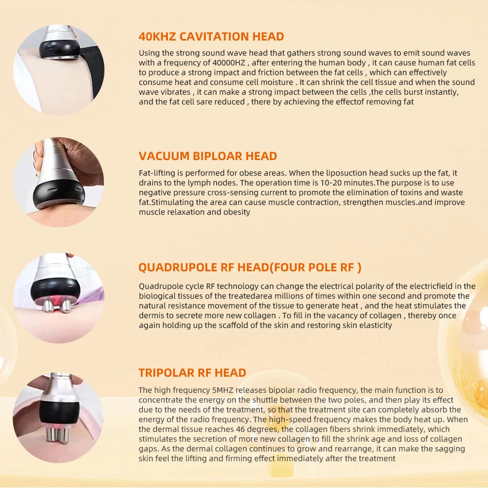 40k Ultrasonic Cavitation Machine for Targeted Body Shaping & Skin Tightening Body Shaping Massage Equipment Tidesmit