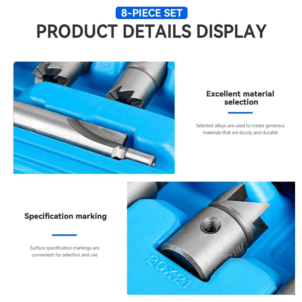 Podofo 11 PCS Diesel Injector Seat Cutter Tool Set Car Reamer Carbon Remover Clean Repair Tool Cutter Flat Reamer Repair Tools
