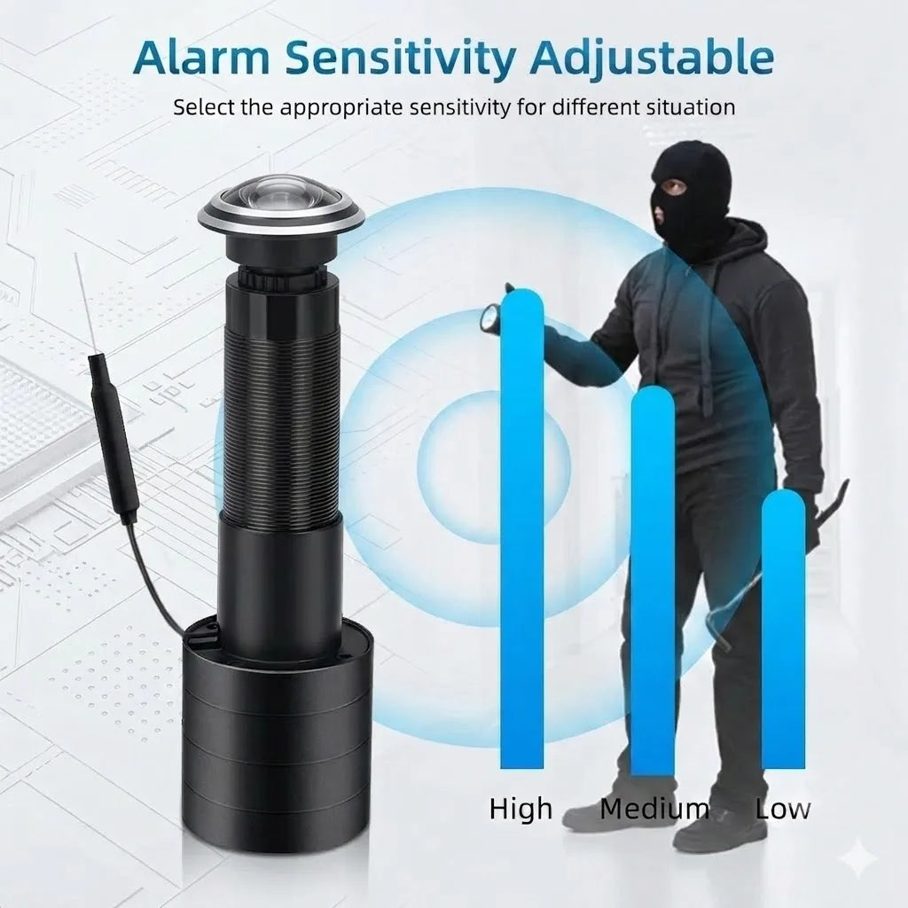 3MP 2K HD 180° Video Doorbell Peephole Camera, Two-Way Audio, Motion Detect, Tuya SmartLife, 2.4G/5G Dual WiFi, EU/US/UK/AU Plug