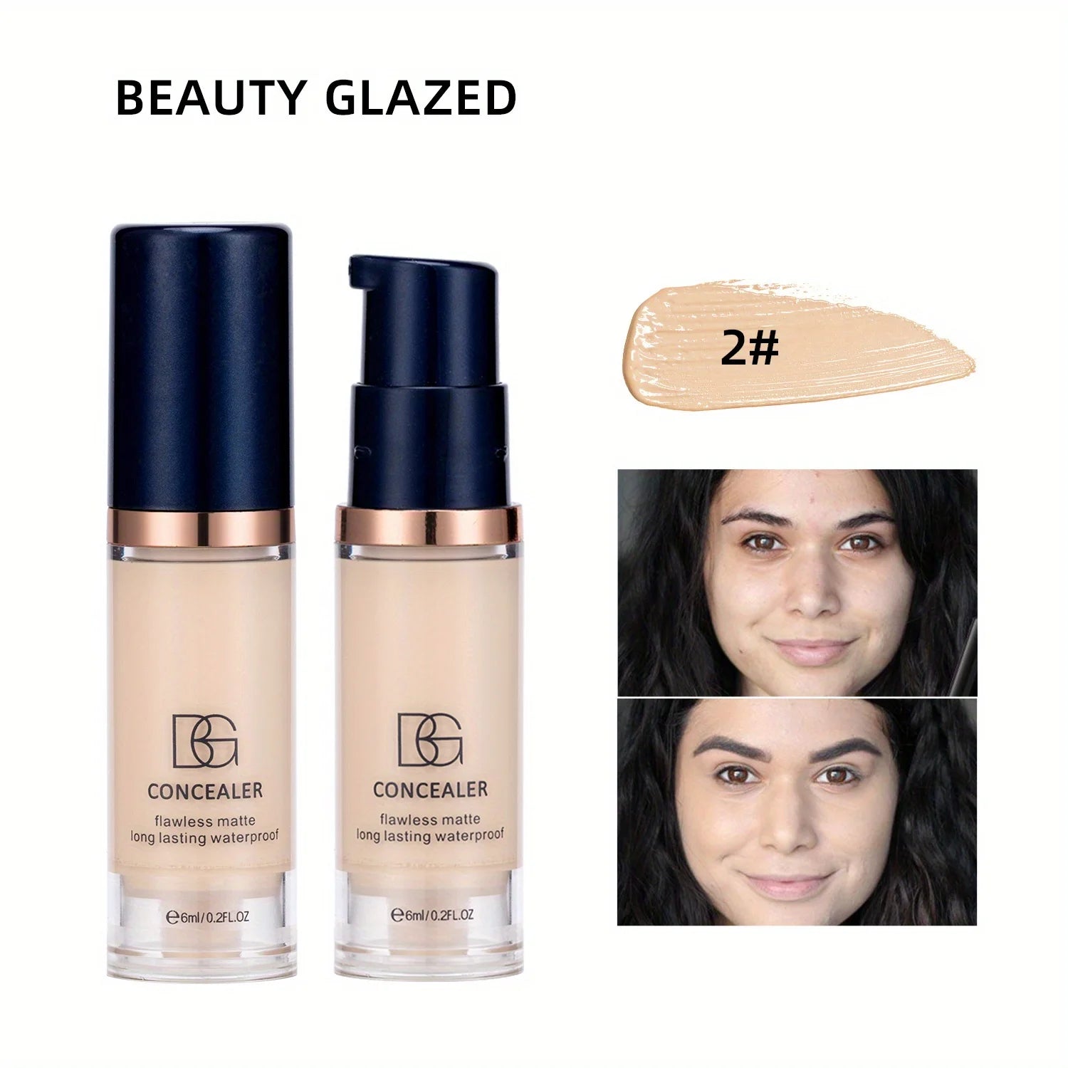Tidesmit 5 Color Liquid Concealer texture swatch showing matte full coverage and oil control face makeup finish