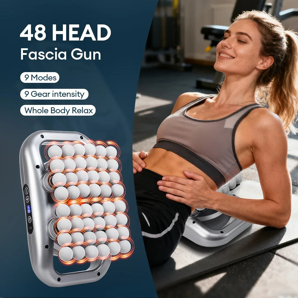 Deep Tissue Muscle Massage Gun | 48 Heads | Silent Electric Massager Back Massage Instrument Tidesmit
