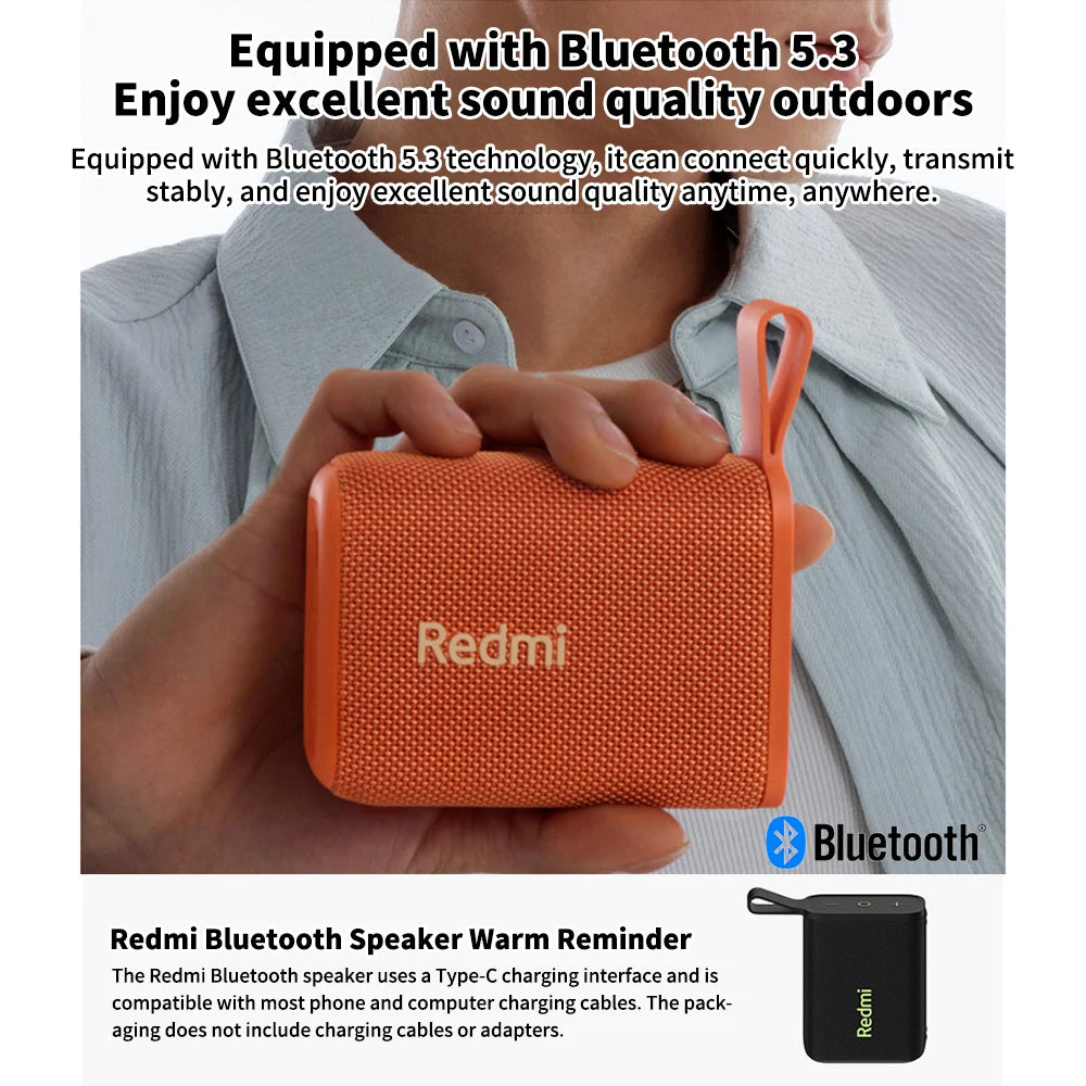 NEW Redmi Portable Bluetooth Speaker Outdoor IP67 Stereo Powerful Sound  Box BT5.3 RGB Dual Pairing TWS Connectivity Colorful