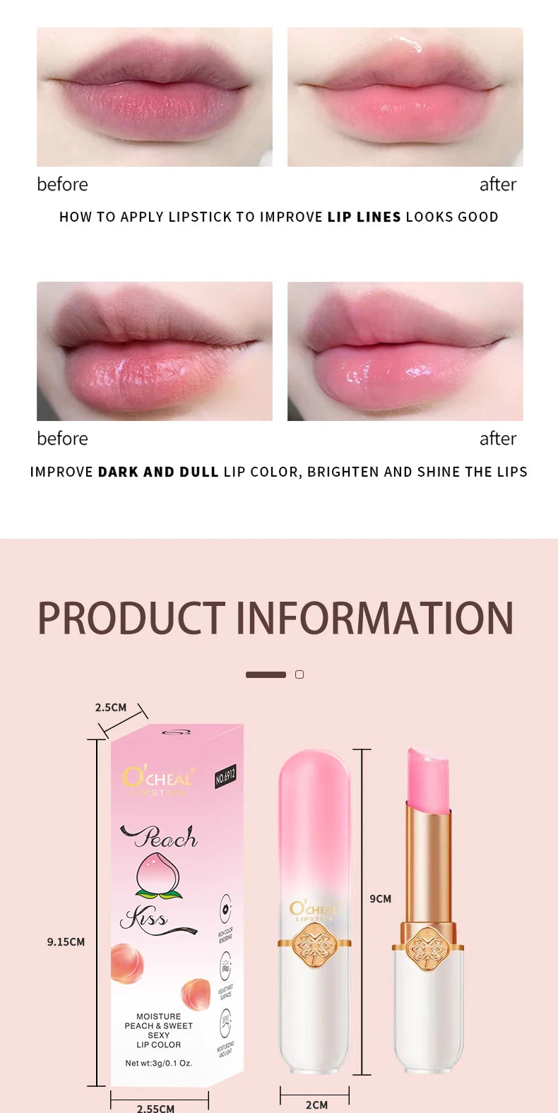 Moisturizing Lip Balm Tint - Fruit Scented Nourishing Treatment by Tidesmit Lip Care Tidesmit