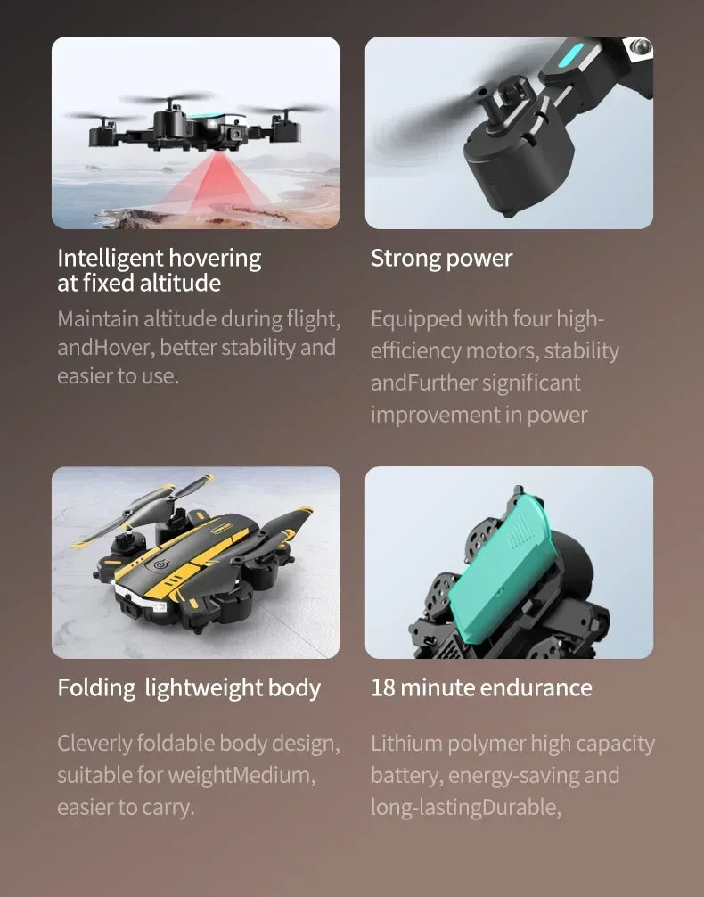 8K GPS Camera Drone Foldable Quadcopter with Obstacle Avoidance Tidesmit