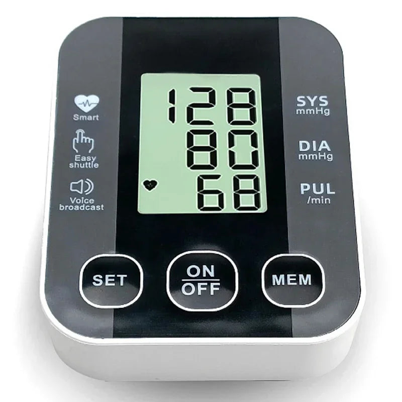 Medical Arm Blood Pressure Meter Tensiometers Tonometer Cuff Fever Thermometer Oximeter Heart Rate 3 IN 1 Set
