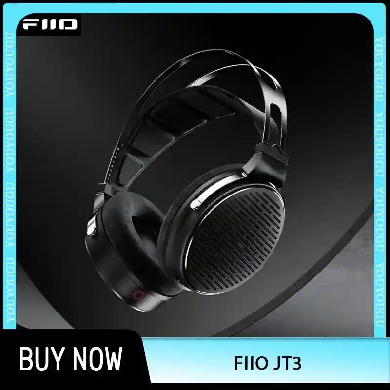 FiiO JT3 Open Back Wired Headphones – HiFi Studio Monitor Sound - Black Tidesmit