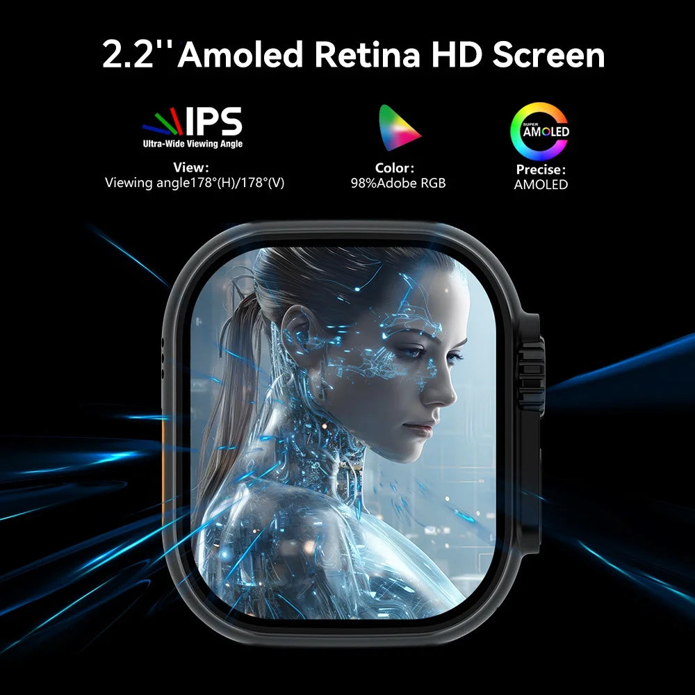 Microwear Ultra Ai4 Smartwatch 5G LTE Full Netcom Smart Watches With 180° Rotary Camera 500+ watchfaces free download GPS WIFI
