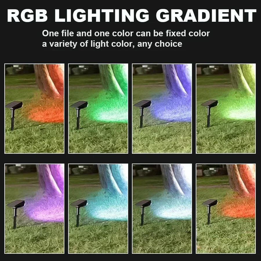 2/9LED Solar Spot Light Outdoor Waterproof Spotlights Solar Garden Lights Landscape Lighting Decoration Pathway Lawn Lamp