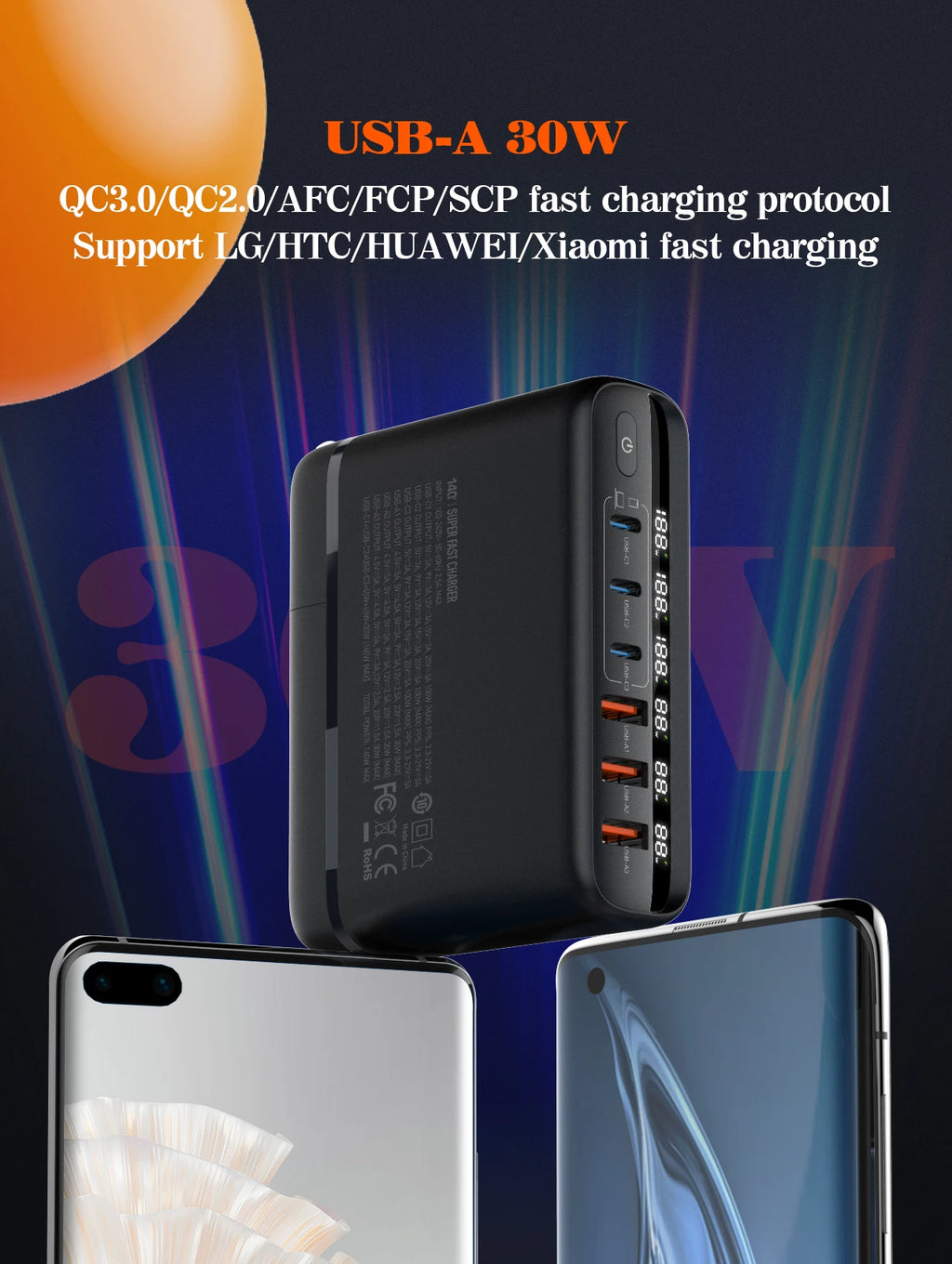 140W GaN USB-C Fast Charger for MacBook - High-Speed Power Adapter Tidesmit