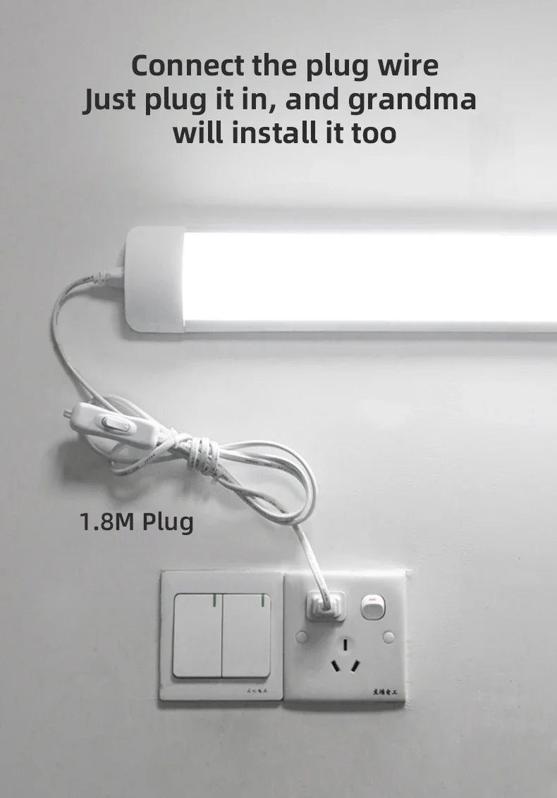 Led Tube Bar LED Wall Lamp Under Cabinet Light 10W 20W Ultra Thin Home Bedroom Kitchen Closet Indoor Wall Light Lighting 110V