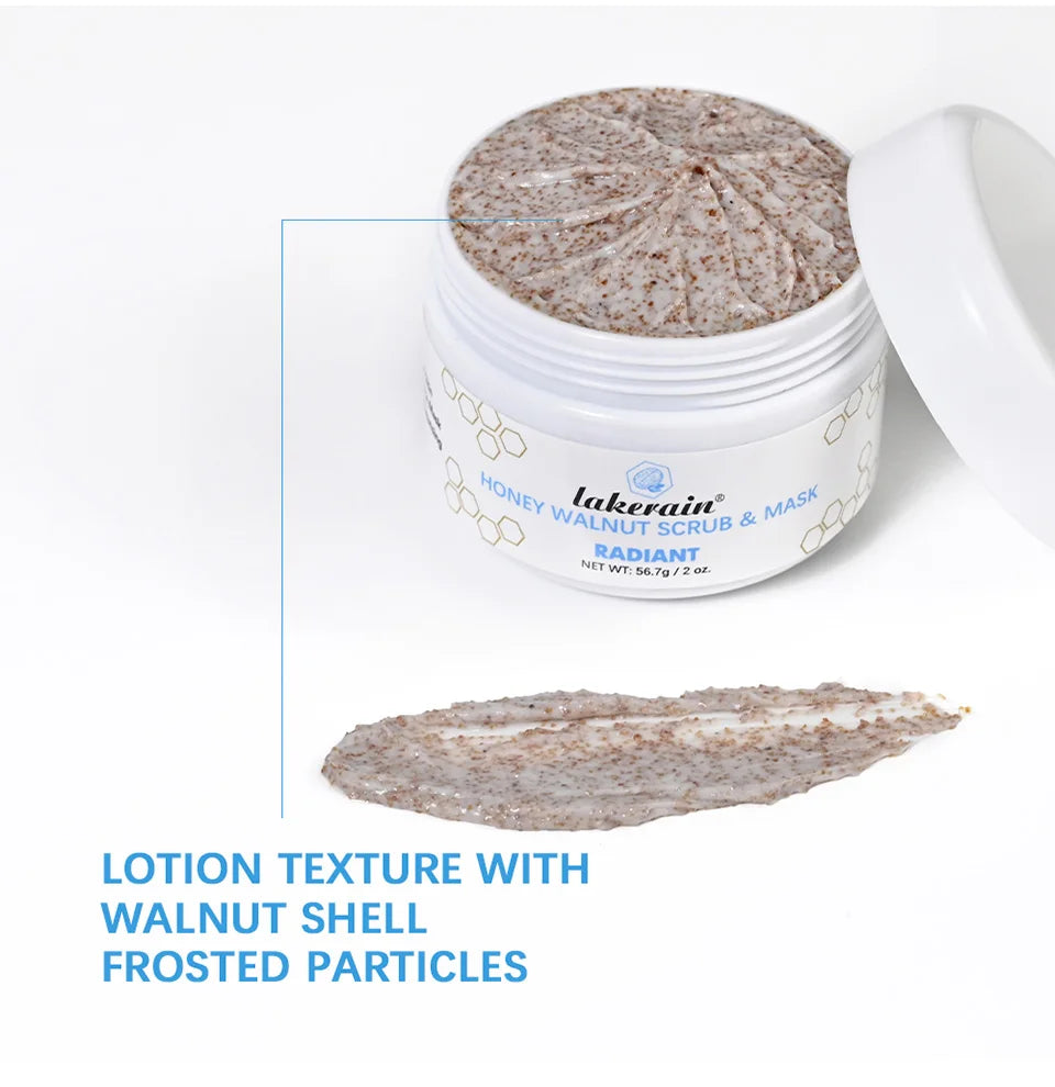 Honey Walnut Facial Scrub: Natural Exfoliating Mask Cream by Tidesmit Scrubs Treatments Tidesmit