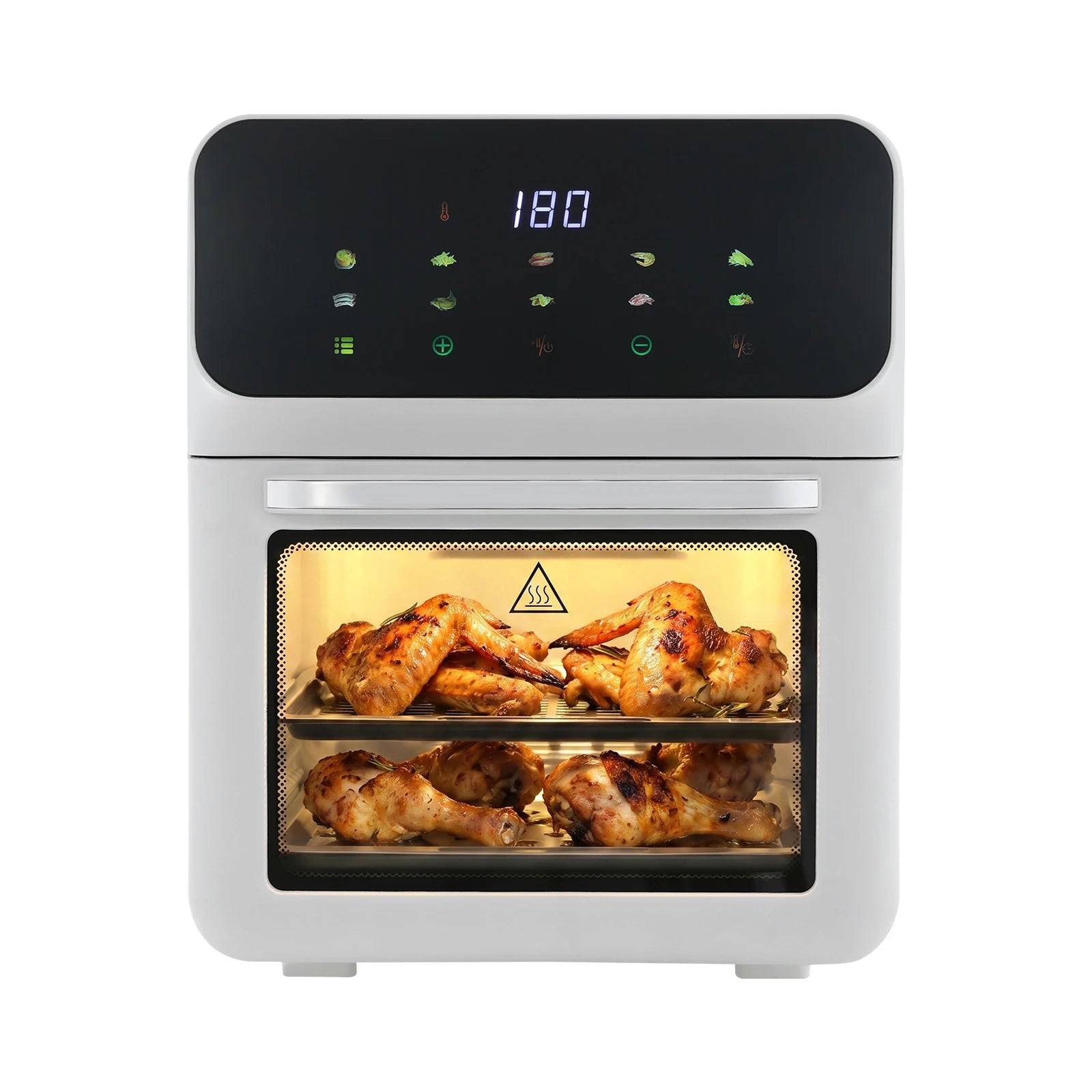 Air Fryer 10L 2.64Gal, Hot Air Fryer with Viewing Window & Touchscreen, 1350W 176-392°F for Family Meals