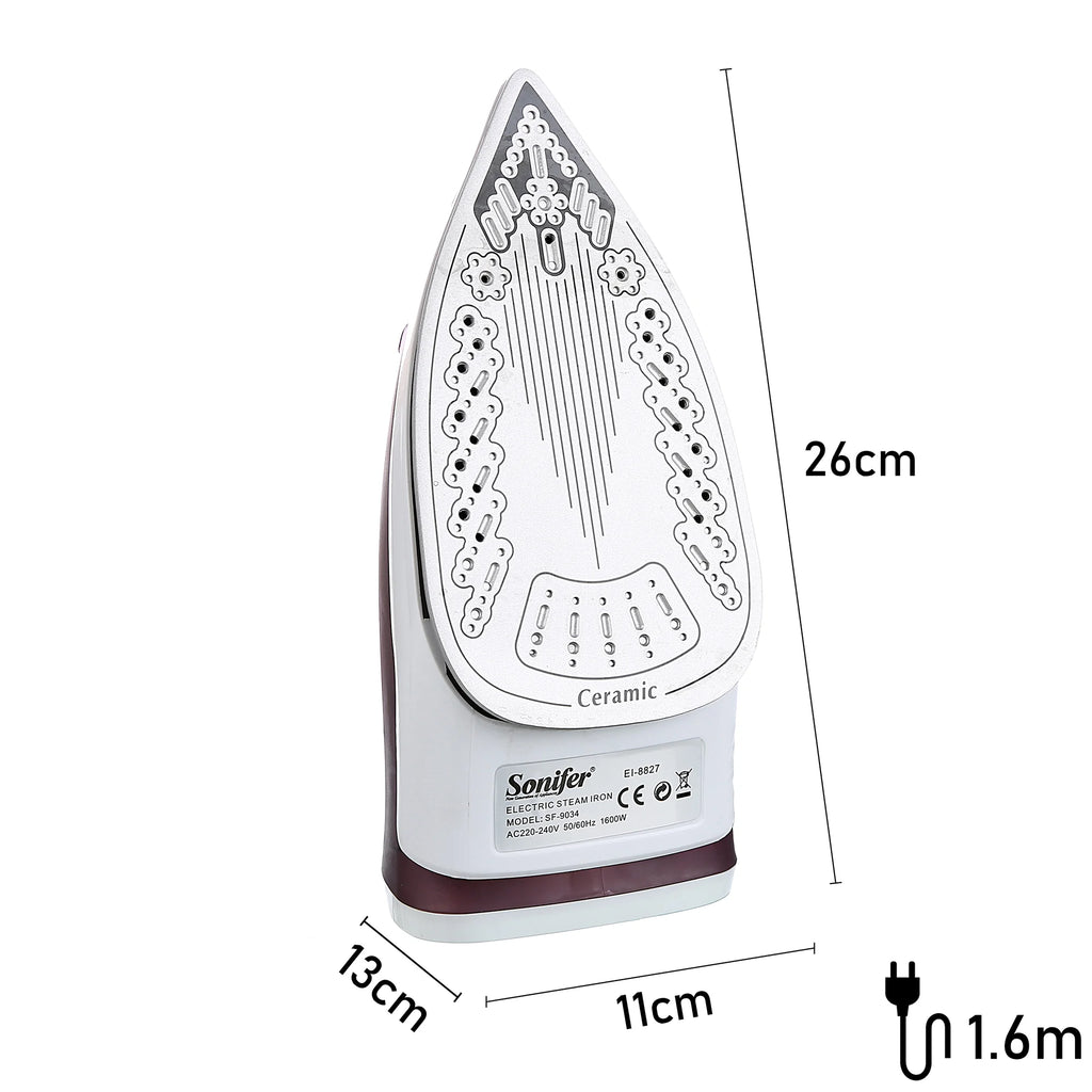 Tidesmit portable mini electric garment steamer with adjustable ceramic soleplate for precision clothing ironing