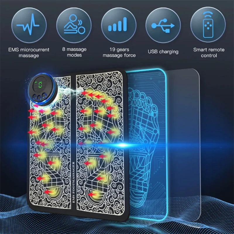Electric Foot Massager Mat for Deep Tissue Muscle Relief - 5 Variants Body Shaping Massage Equipment Tidesmit