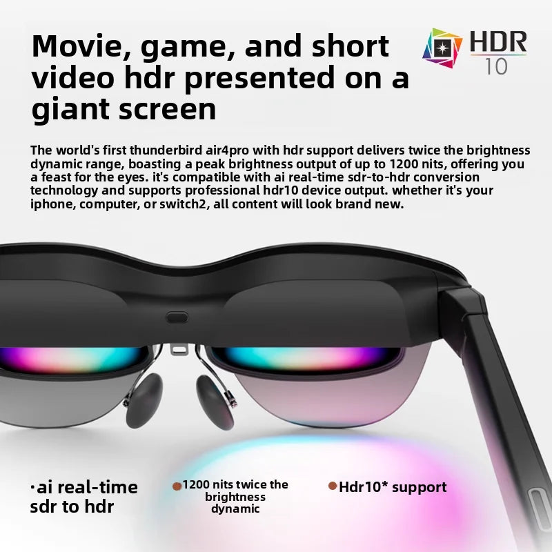 RayNeo Air 4 Pro Smart Glasses | Macro-OLED 3D Augmented Reality Display Tidesmit
