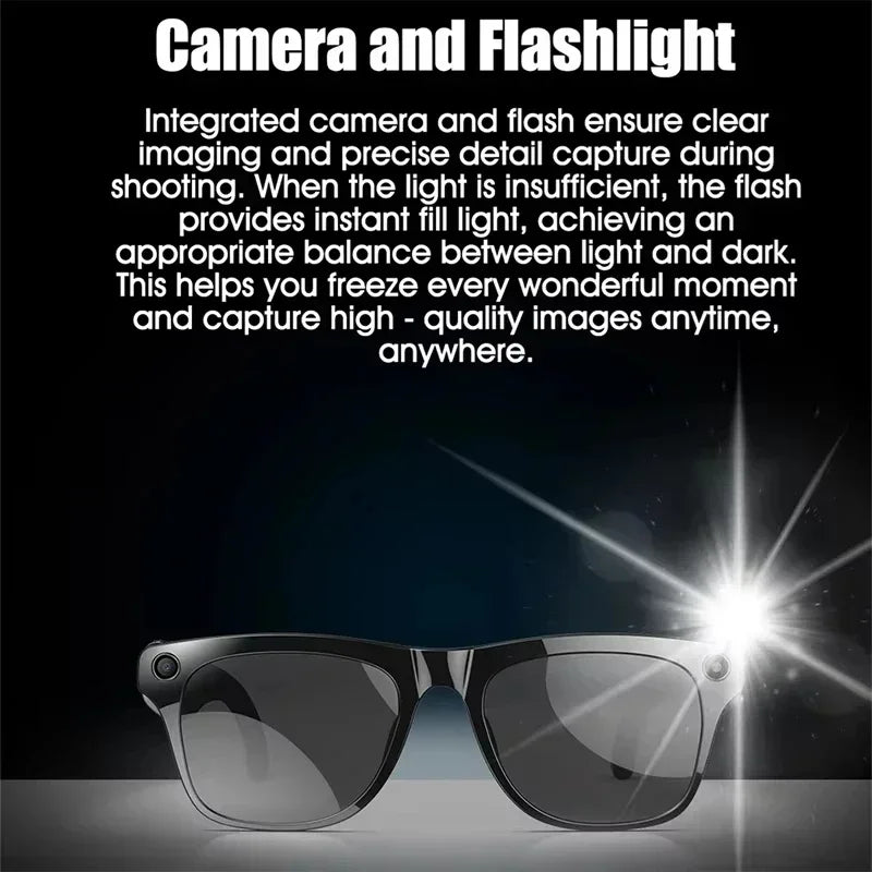 AI Smart Glasses with 100MP Camera and Spatial Audio - Tidesmit Tidesmit
