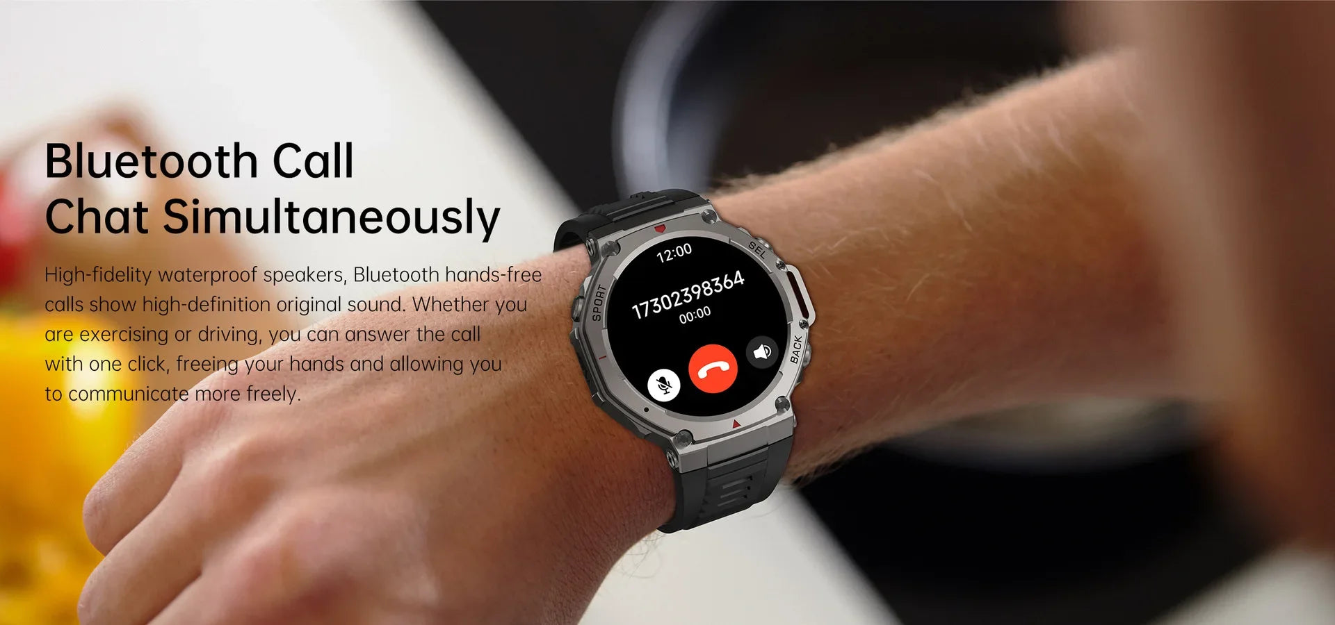 Military 2025 Smartwatch Men,1.43" AMOLED 5ATM Waterproof 170+ Sport Modes Smart Watch Built-in GPS BT Call for Xiaomi Samsung