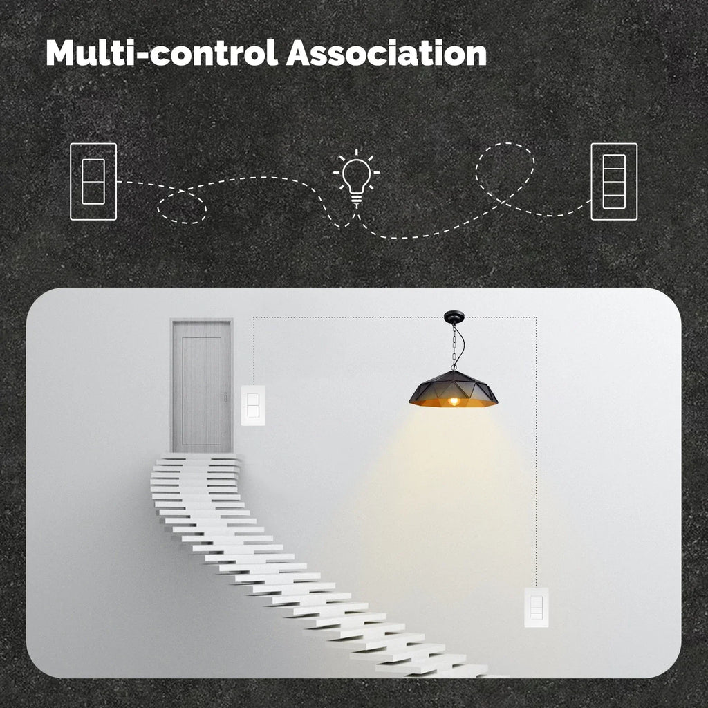 Smart Wi-Fi Wall Switch | App Controlled Light Switch | 1-4 Gang Tidesmit Tidesmit