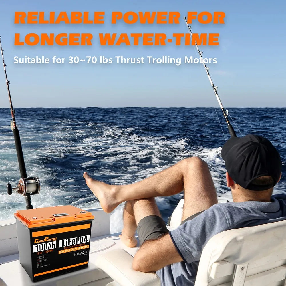 12V 100Ah LiFePO4 Battery Pack - 6000 Cycle High Capacity Power Tidesmit