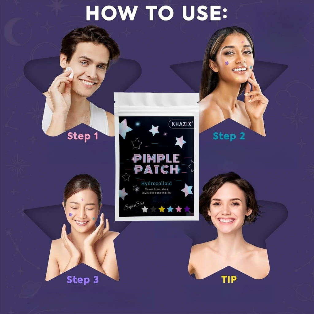 40 pieces of multi-color star acne patches, facial acne patches, concealer acne patches, and pimples patches, ultra-thin.