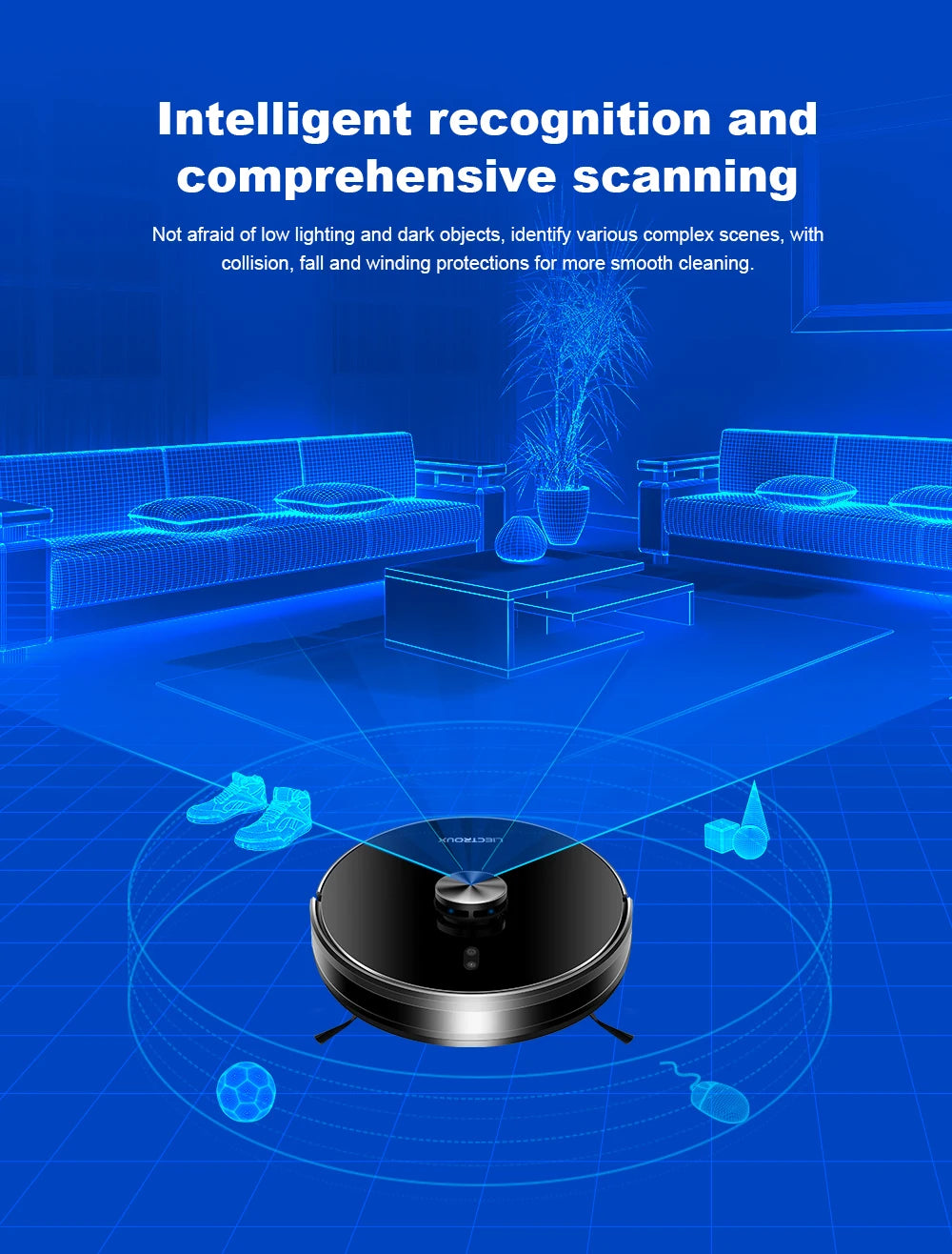 Tidesmit Liectroux X6 robot vacuum with laser mapping and restricted area settings for carpet cleaning