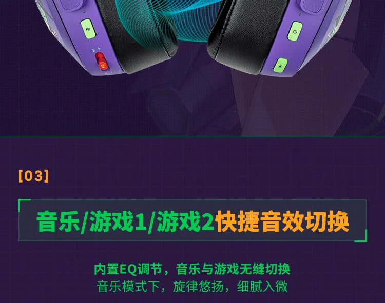 Tidesmit VK S1 Wireless Gaming Headset: Low Latency 15ms Audio Tidesmit