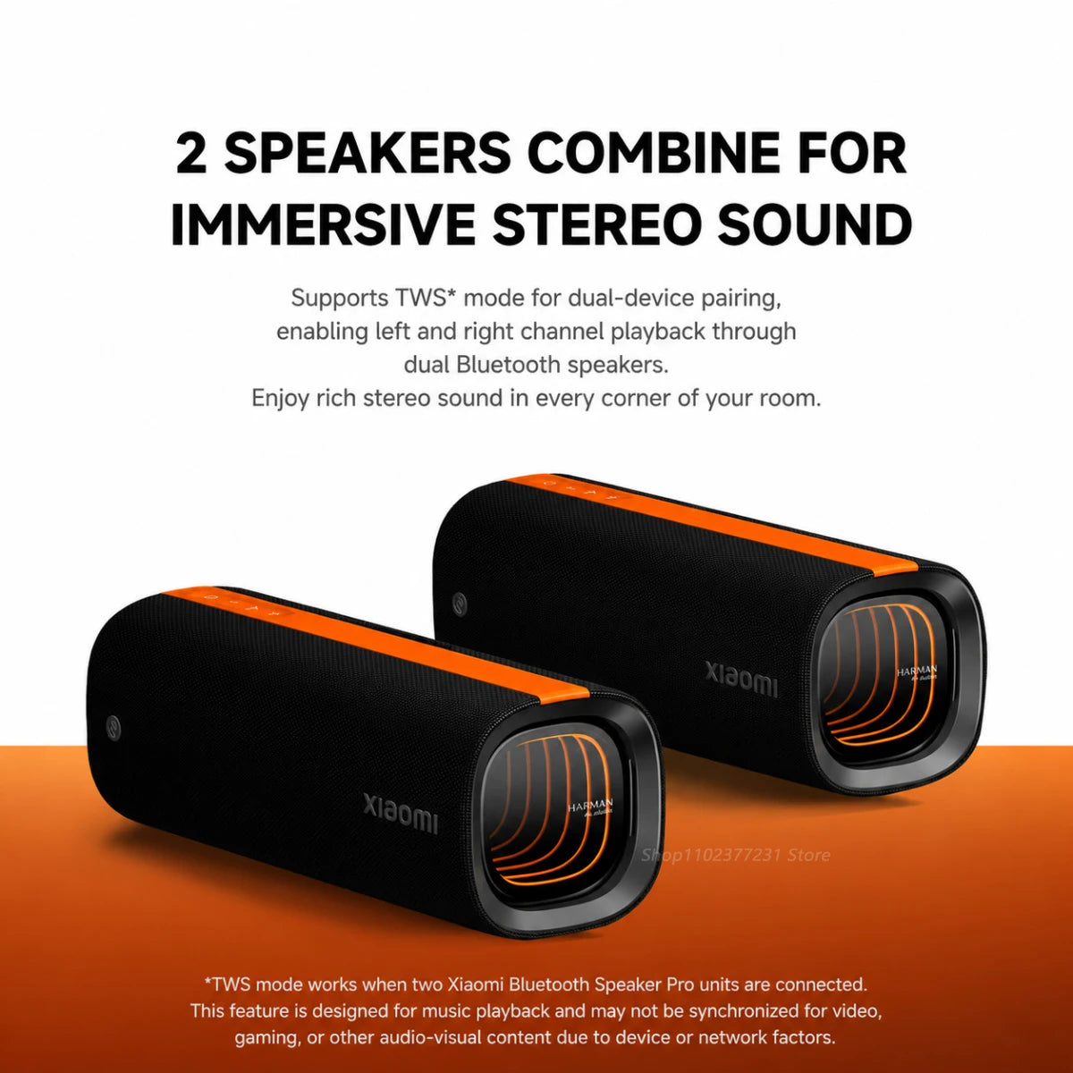 NEW Xiaomi Bluetooth Speaker Pro TWS Stereo Speaker IP67 Waterproof Bluetooth 5.4 Harman AudioEFX Combo 50W Portable Speaker CN