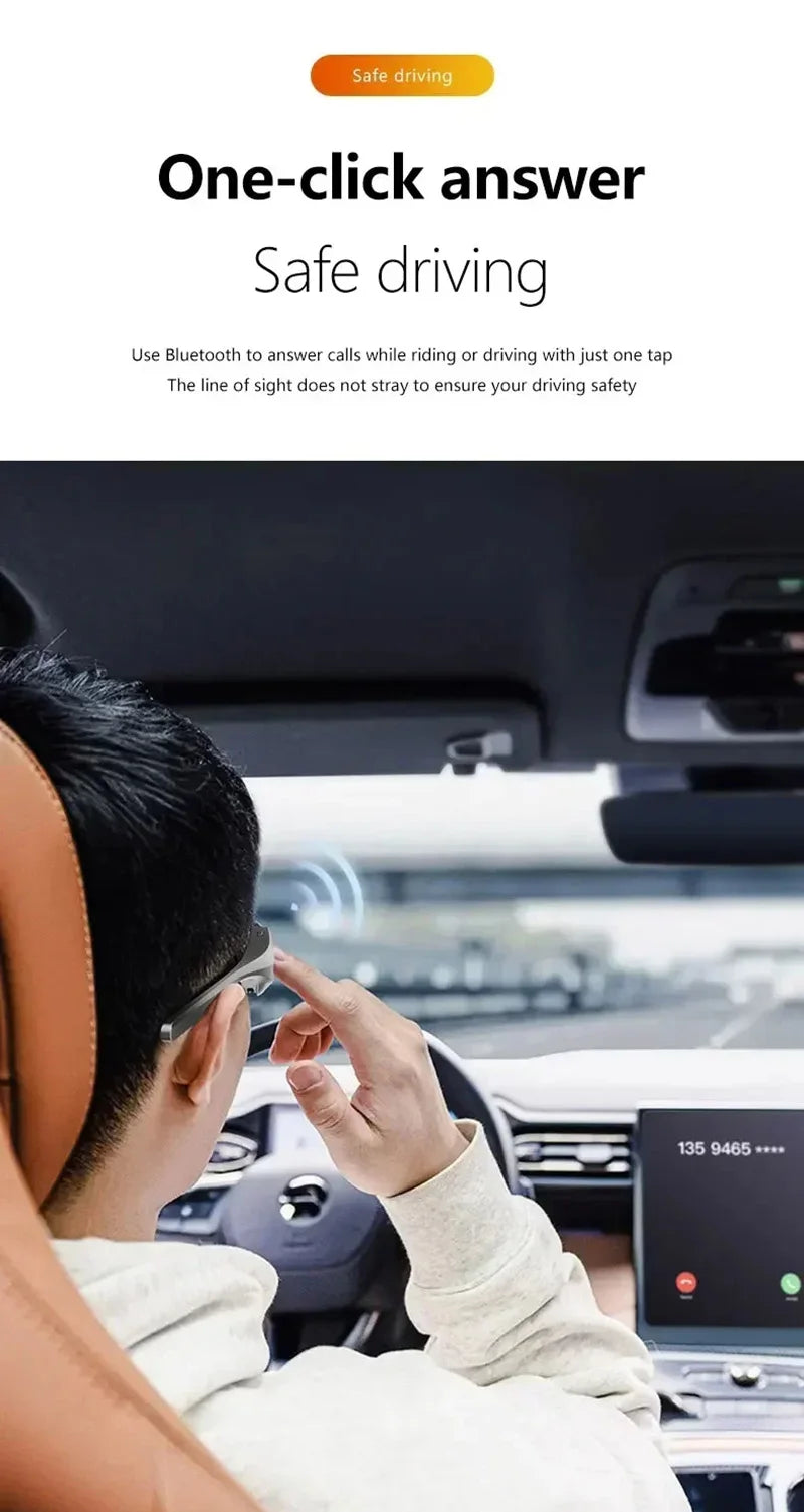Bluetooth Cycling Sunglasses with Spatial Audio - Tidesmit Black Tidesmit