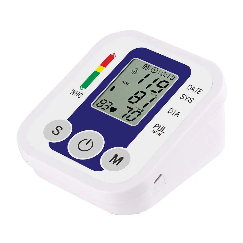 Automatic Digital Arm Blood Pressure Monitor Tonometer Meter Sphygmomanometer LCD Portable Health Care Pulse Meter BP Monitor