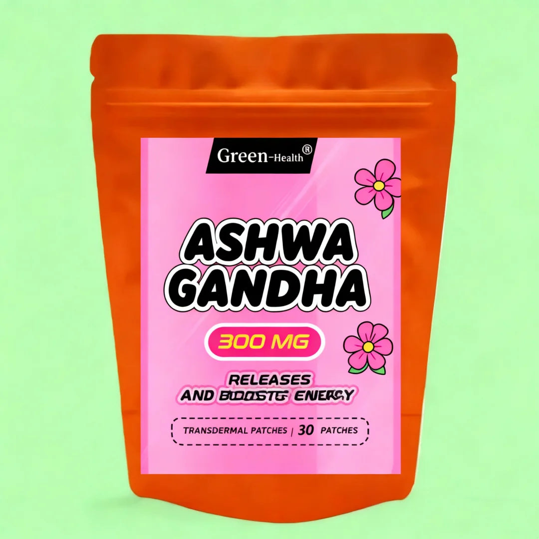 Ashwagandha Transdermal Patches – Mood, Stress Relief, Energy & Focus Support, 30 Patches One Month Supply