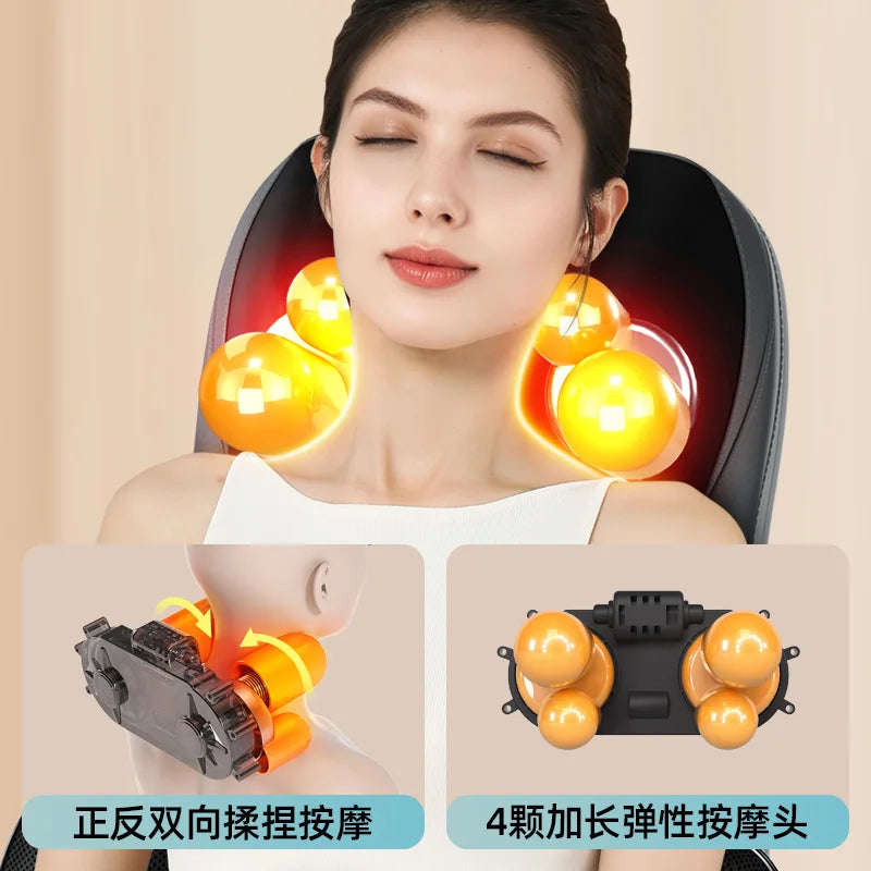 Electric Massage Cushion with Deep Tissue Kneading and Heat Therapy Massage Cushion Tidesmit