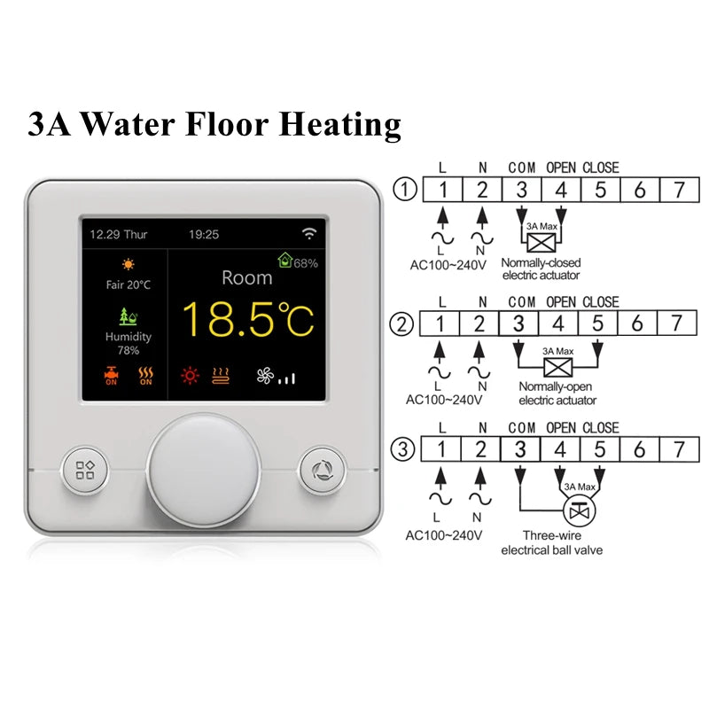 Tuya WiFi Smart Floor Heating Thermostat Regulator Warm Electric/Water Gas Boiler Remote Temperature Controller Alexa Google